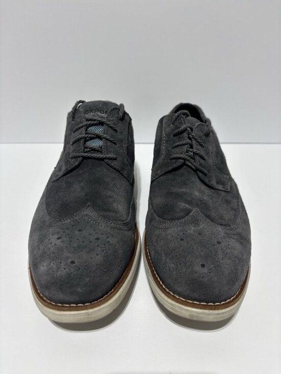 Rockport Men’s Total Motion Sport Wingtip Oxford Gray, Size 10 Wide